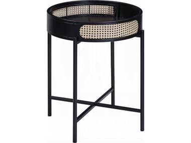 Acme Furniture Colson Round Wood Black End Table ACFLV01077