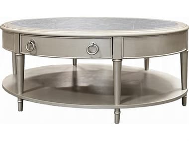 Acme Furniture Kasa Oval Sintered Stone Champagne Coffee Table ACFLV01502