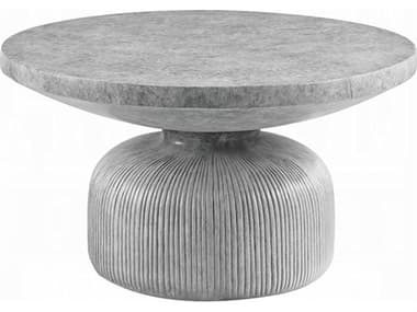 Acme Furniture Laddie Round Cement Weathered Gray Coffee Table ACFLV01926