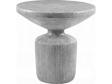 Acme Furniture Laddie Round Concrete Weathered Gray End Table ACFLV01927