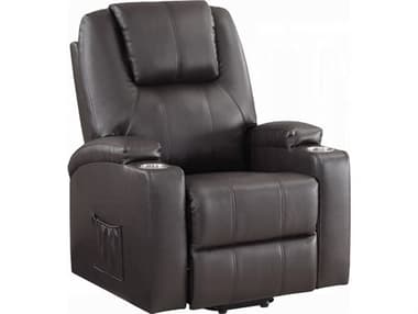Acme Furniture Evander Brown Leather Aire Faux Recliner ACFLV02181