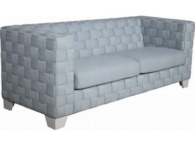 Acme Furniture Saree Light Teal Chenille White Blue Upholstered Sofa ACFLV02346