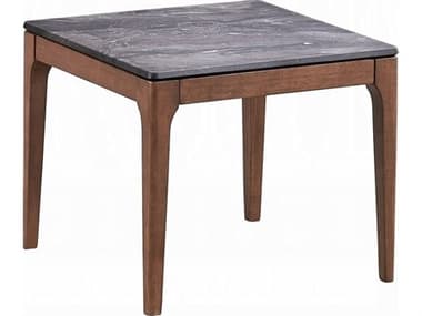 Acme Furniture Bevis Square Engineered Stone Walnut End Table ACFLV02646
