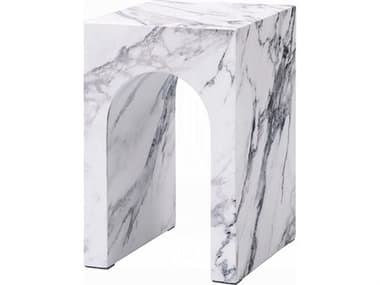 Acme Furniture Fritzy Square Faux Stone Engineered End Table ACFLV03127