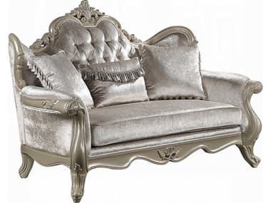 Acme Furniture Libertee Beige Fabric Champagne Upholstered Loveseat ACFLV03821