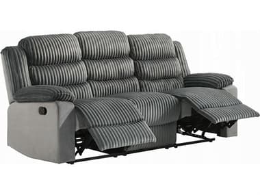 Acme Furniture Lesley Gray Corduroy Velvet Upholstered Sofa ACFLV04620