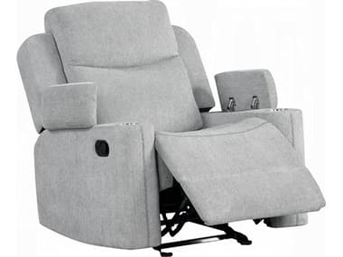 Acme Furniture Galya Light Gray Chenille Upholstered Recliner ACFLV04682