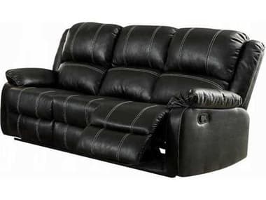 Acme Furniture Zuriel Black Synthetic Leather Faux Sofa ACFLV52285