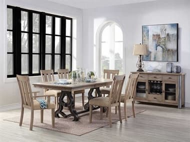 Acme Furniture Nathaniel Oak Wood Dining Room Set ACFNATHANIELDINSET