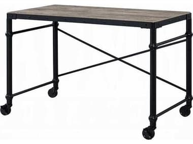 Acme Furniture Rustic Oak Black Writing Desk ACFOF00103