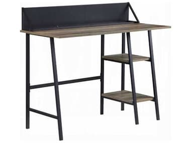 Acme Furniture Rustic Oak Black Brown Writing Desk ACFOF00321