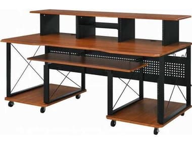 Acme Furniture Megara Cherry Black Brown Computer Desk ACFOF00988