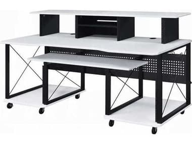 Acme Furniture Megara White Black Computer Desk ACFOF00995