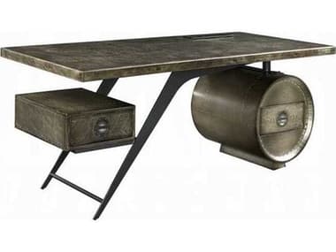 Acme Furniture Brancaster Bronze Aluminum Plywood Executive Desk ACFOF02586