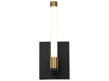 Artcraft Infiniti 11" Tall 1-Light Matte Black Brass Glass LED Wall Sconce ACSC13081BB