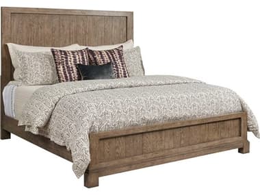 American Drew Skyline Trenton Smoke Brown Hardwood Wood California King Panel Bed AD010307R