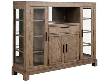 American Drew Skyline Bailey Brown Oak Wood Smoke Bar Cabinet AD010855