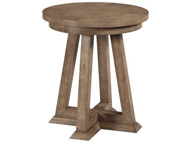 American Drew Skyline Evans Round Wood Smoke End Table AD010916