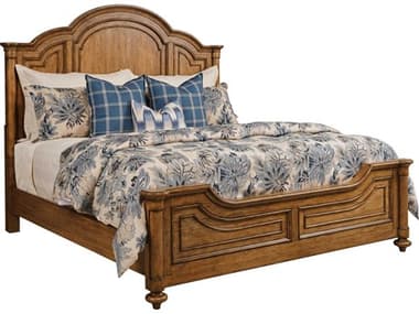 American Drew Berkshire Eastbrook Cognac Brown Hardwood Wood King Panel Bed AD011307R
