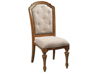 American Drew Berkshire Diamond Hardwood Brown Upholstered Armless Dining Chair AD011636