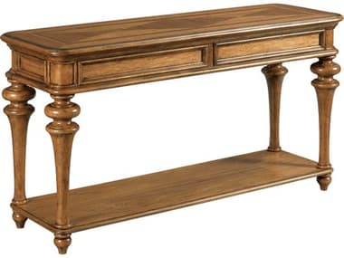 American Drew Berkshire Pearson Rectangular Wood Cognac Console Table AD011925