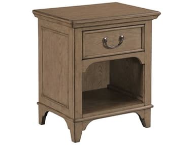 American Drew Carmine Laramy 1-Drawer Brown Oak Wood Nightstand AD151420