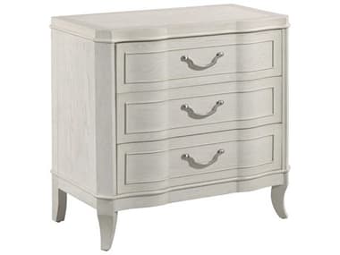 American Drew Harmony Angeline 3-Drawers White Oak Wood Nightstand AD266421