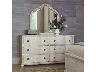 American Drew Cambric 6-Drawers Beige Hardwood Double Dresser with Mirror AD309130CSET