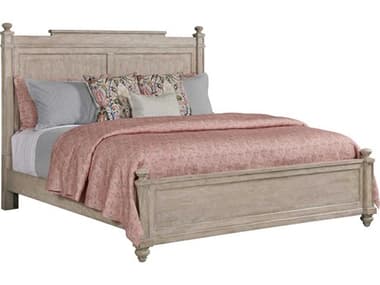 American Drew Cambric Sova Breve Beige Oak Wood King Panel Bed AD309308BR