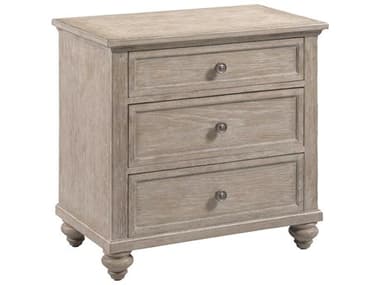 American Drew Cambric Miriam 3-Drawers Beige Oak Wood Nightstand AD309421B