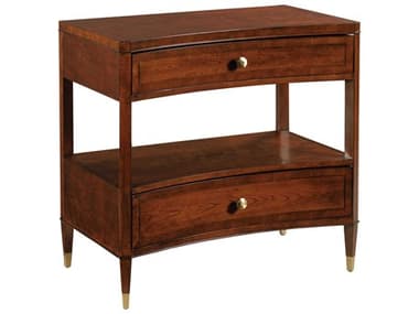 American Drew Addison Julian 2-Drawers Brown Solid Wood Nightstand AD426421