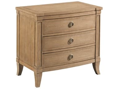 American Drew Chastain Chastain 3-Drawers Brown Elm Wood Nightstand AD483420