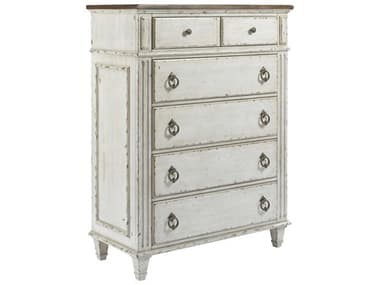 American Drew Southbury White Parchment with Warm Fossil 40'' Chest of Drawers AD513215