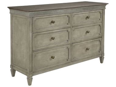 American Drew Savona Gustav 6-Drawers Gray Elm Wood Double Dresser AD654210
