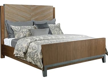 American Drew Modern Synergy Brown Maple Wood King Panel Bed AD700316R