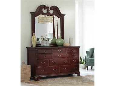 American Drew Cherry Grove Wood Dresser with Mirror AD791130SET