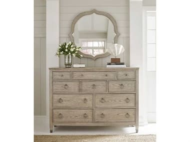American Drew Vista Brown Hardwood Double Dresser with Mirror AD803131SET1