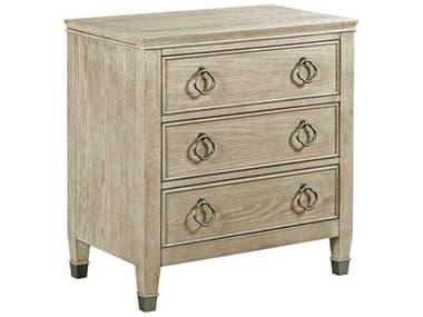 American Drew Vista Prescott 3-Drawers Brown Oak Wood Nightstand AD803421