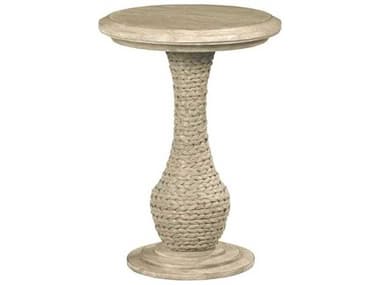 American Drew Vista Bisycane Round Wood Oyster End Table AD803920