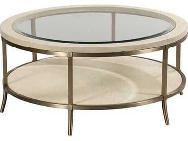 American Drew Lenox Monaco Round Glass Alabaster Coffee Table AD923912