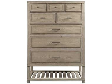 American Drew West Fork Greer Aged Taupe Brown Elm Wood Accent Chest AD924215