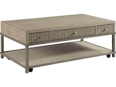 American Drew West Fork Bailey Rectangular Wood Aged Taupe Coffee Table AD924910