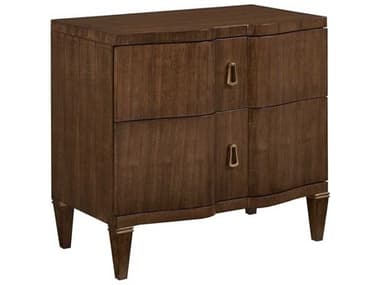 American Drew Vantage Richfield 2-Drawers Brown Hardwood Nightstand AD929420