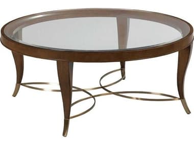 American Drew Vantage Round Glass Amaretto Coffee Table AD929911