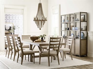 American Drew West Fork Elm Wood Dining Room Set ADWESTWORKDINSET4