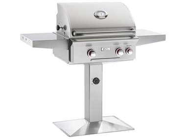 AOG T Series  Post Mount 24'' BBQ Grill with Rotisserie and Back Burner AG24NPT