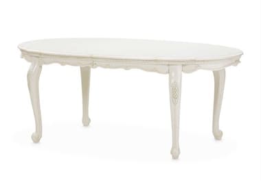 Michael Amini Lavelle Classic Pearl 78&quot; Oval Wood Dining Table AIC54000113