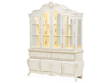 Michael Amini Lavelle Classic Pearl 66" Solid Wood Display Cabinet AIC5400506113