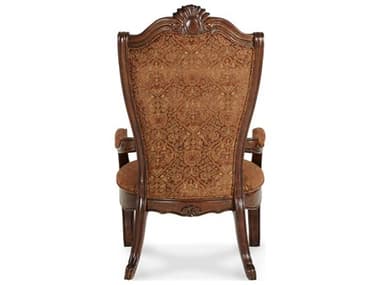 Michael Amini Windsor Court Bronze &amp; Gold / Vintage Fruitwood Dining Arm Chair AIC7000454