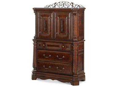 Michael Amini Windsor Court 47" Wide Vintage Fruitwood Brown Accent Chest AIC70070SA54